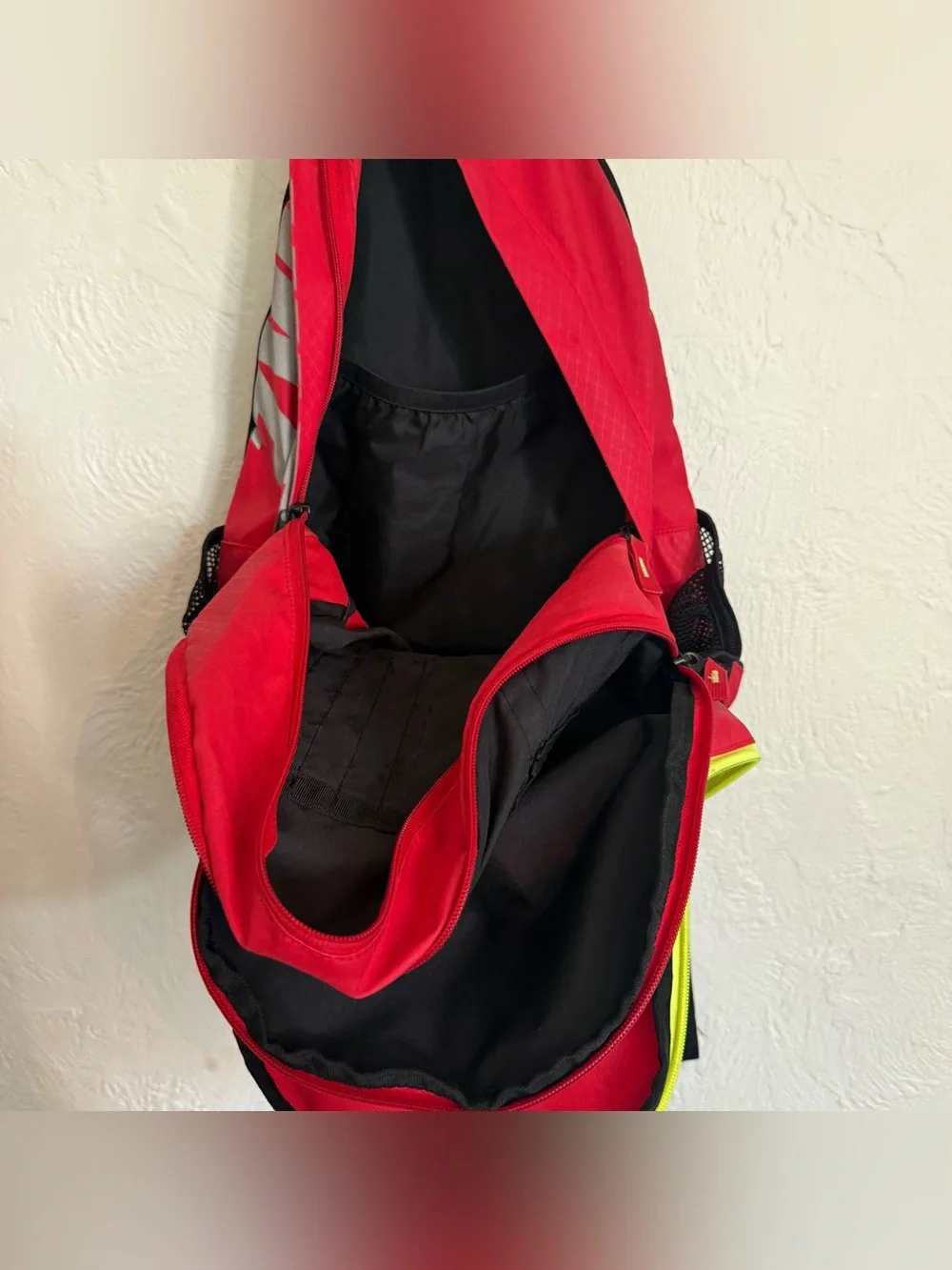 Nike Max Air Basketball Backpack Red Volt Black Large Sports Bag